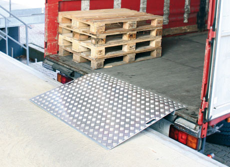 dock plate in use